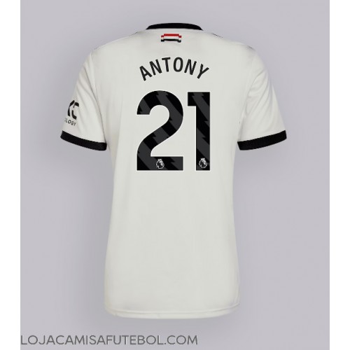 Camisa de Futebol Manchester United Antony #21 Equipamento Alternativo 2024-25 Manga Curta